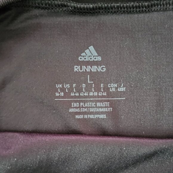 Adidas Womens Own The Run Long-Sleeve Black Shirt Sz L Running & Training - Picture 8 of 9